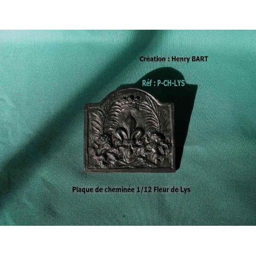 Petite plaque de fonte ancienne : Fleurs de lys ** VENDUE